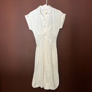White Linen Dress - Maeve by Anthropologie